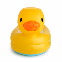 Munchkin Duck Inflatable Baby Bathtub for Babies 6-24 Months, White Hot Heat Alert, Great for Home or Travel, Classic Yellow Ducky thumbnail 4
