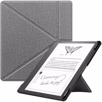 KuRoKo Slimshell Case for Kindle Scribe (2024/2022 Released), Premium Lightweight PU Leather Stand Cover with Auto Sleep/Wake for 10.2 inch Amazon Kindle Scribe 2024(1st Gen)/2022-Grey thumbnail 1