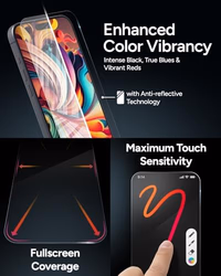 ZAGG XTR4 Screen Protector for iPhone 16 Pro Max - 11x Stronger Tempered Glass, Blue Light Filtration, Anti-Reflective Technology, Graphene Reinforced, InvisibleShield, Easy Dust-Free Installation | 11x Stronger, Tempered Glass, Graphene Reinforced, InvisibleShield thumbnail 5