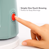 OVENTE 12-Cup Drip Coffee Maker with Borosilicate Glass Carafe, One-Touch Operation Machine, Anti-Drip System, Reusable Filter and Clear View Water Gauge, Ideal for Home or Office, Light Teal CM412LBL thumbnail 3