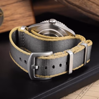 watchdives Nylon Watch Band 18mm 20mm 22mm Multicolor Replacement Watch Straps for Men Women (Yellow Gray, 20mm) thumbnail 5