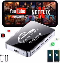 AI Box Wireless CarPlay & Auto Adapter - Plug & Play, Dual-Band WiFi, Bluetooth 5.0, 4K Video Support, Android 12.0 System, Compatible with Factory CarPlay & Android Auto （4GB RAM+32GB ROM） thumbnail 1