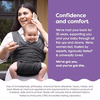 Boppy ComfyFit Adjustable Baby Carrier, 8-35lbs, Heathered Gray, Hybrid Carrier, Newborn to Toddler with Adjustable Straps & Comfort of A Baby Wrap thumbnail 5