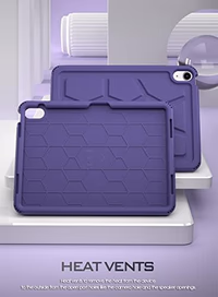 Poetic TurtleSkin case for New iPad (A16) 11th / 10th Generation (2025/2022), Heavy Duty Shockproof Kids Friendly Silicone Case Cover, Only Compatible with New iPad 11/10.9 Inch, Purpel thumbnail 2