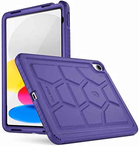 Poetic TurtleSkin case for New iPad (A16) 11th / 10th Generation (2025/2022), Heavy Duty Shockproof Kids Friendly Silicone Case Cover, Only Compatible with New iPad 11/10.9 Inch, Purpel - View 1 of 6