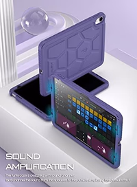 Poetic TurtleSkin case for New iPad (A16) 11th / 10th Generation (2025/2022), Heavy Duty Shockproof Kids Friendly Silicone Case Cover, Only Compatible with New iPad 11/10.9 Inch, Purpel thumbnail 5