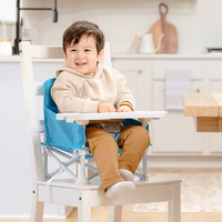 Regalo My Chair 2-in-1 Baby High Chair & Portable Travel Booster Seat, High Chair for Babies & Toddlers, Booster Seat for Kitchen Chair, Oversized Tray with Cup Holder, Aqua thumbnail 3