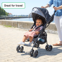 Ingenuity 3D Mini Convenience Stroller – Lightweight Stroller with Compact Fold, Multi-Position Recline, Canopy with Pop Out Sun Visor and More – Umbrella Stroller for Travel and More, Gray thumbnail 2