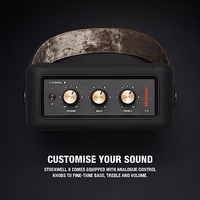 Marshall Stockwell II Portable Bluetooth Speaker, Black and Brass thumbnail 4