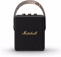 Marshall Stockwell II Portable Bluetooth Speaker, Black and Brass thumbnail 1