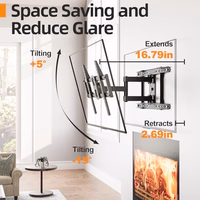 IWORKBORAD 42-86 '' Full Motion TV Wall Mount 24 Inch Studs, Heavy Duty TV Mount 24 inch Studs, Swivel Tilt Extension Level, up to 110 lbs & 600x400mm VESA thumbnail 5