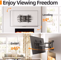 IWORKBORAD 42-86 '' Full Motion TV Wall Mount 24 Inch Studs, Heavy Duty TV Mount 24 inch Studs, Swivel Tilt Extension Level, up to 110 lbs & 600x400mm VESA thumbnail 4