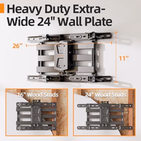 IWORKBORAD 42-86 '' Full Motion TV Wall Mount 24 Inch Studs, Heavy Duty TV Mount 24 inch Studs, Swivel Tilt Extension Level, up to 110 lbs & 600x400mm VESA thumbnail 2