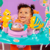 Bright Starts Disney The Little Mermaid Sea of Activities Baby Activity Jumper with Interactive Toys, Lights & Music with Disney Princess Ariel, 6-12 Months (Blue) thumbnail 2