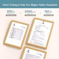 InnoTruth 36" Tall Baby Gate for Dogs, 29-39.6” Auto Close Safety Gate Crafted for Child Protection with 2.24" Slots, Dual-Lock Safety Design and Wall-Friendly, Black thumbnail 5