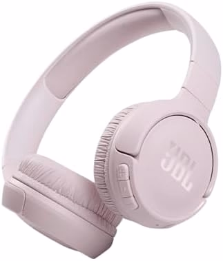 JBL Tune 510BT - Bluetooth headphones with up to 40 hours battery, microphone for call, foldable and comfortable, Android and iOs compatible (Rose)