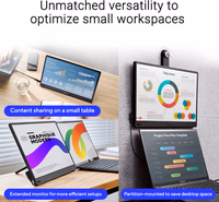 ASUS ZenScreen 16” Portable USB Monitor (MB169CK) - Full HD, IPS, Dual USB-C, Mini-HDMI, Eye Care, Flicker Free, Blue Light Filter, Anti-Glare Surface, 360° Kickstand, 3 yr Warranty thumbnail 4