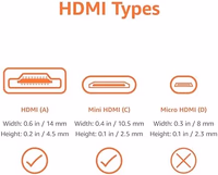 Amazon Basics High Speed Mini HDMI to HDMI Cable for Camcorder, 4K Video, 1.8 m, Black thumbnail 2