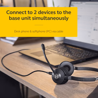 Jabra Engage 65 SE (Second Edition) Wireless Headset, Dual-Ear – Telephone Headset with Industry-Leading Wireless Performance, Advanced Noise-Cancelling Microphone, All Day Battery Life - Black thumbnail 5