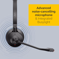 Jabra Engage 65 SE (Second Edition) Wireless Headset, Dual-Ear – Telephone Headset with Industry-Leading Wireless Performance, Advanced Noise-Cancelling Microphone, All Day Battery Life - Black thumbnail 3