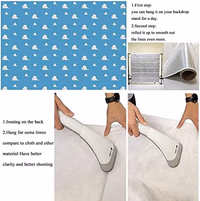 7x5FT Cartoon Kids Backdrop Blue Sky White Clouds Background Birthday Party Boy Baby Shower Dessert Table Banner Supplies Photo Booth Props thumbnail 5