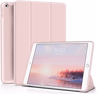 Aoub Case for iPad 9th Generation 2021 10.2 inch, iPad 8th/7th Gen 2020/2019, Without Pencil Holder, Soft TPU Back Case, Slim Lightweight Stand Protective Smart Cover, Auto Sleep/Wake - Light Pink thumbnail 1