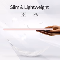 Aoub Case for iPad 9th Generation 2021 10.2 inch, iPad 8th/7th Gen 2020/2019, Without Pencil Holder, Soft TPU Back Case, Slim Lightweight Stand Protective Smart Cover, Auto Sleep/Wake - Light Pink thumbnail 3