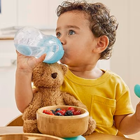 Munchkin Any Angle Weighted Toddler Straw Cups with Click Lock Lid, 10 Ounce, 2 Pack, Blue/Green thumbnail 2