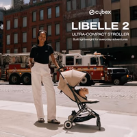 Cybex Libelle 2 Travel pockit Baby Stroller - Lightweight Carry-On Travel Stroller for Airplane with One-Hand Recline, Compatible with CYBEX Car Seats, Almond Beige thumbnail 3