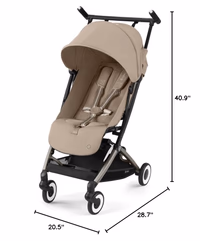 Cybex Libelle 2 Travel pockit Baby Stroller - Lightweight Carry-On Travel Stroller for Airplane with One-Hand Recline, Compatible with CYBEX Car Seats, Almond Beige thumbnail 2