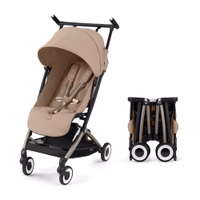 Cybex Libelle 2 Travel pockit Baby Stroller - Lightweight Carry-On Travel Stroller for Airplane with One-Hand Recline, Compatible with CYBEX Car Seats, Almond Beige thumbnail 1