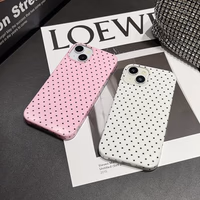 Jmltech for iPhone 14 Case Polka Dot Phone Cases Aesthetic Design Trendy Simple Case Slim Shockproof Protective Cover Black thumbnail 4