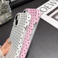 Jmltech for iPhone 14 Case Polka Dot Phone Cases Aesthetic Design Trendy Simple Case Slim Shockproof Protective Cover Black thumbnail 5