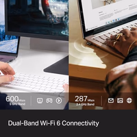 TP-Link 2-in-1 USB Bluetooth WiFi Adapter Archer TX10UB Nano | AX900 WiFi 6 BT 5.3 USB 2.0 Adapter for Desktop PC | Dual-Band WiFi Dongle | OFDMA, MU-MIMO, WPA3 | Travel Size | Supports Windows 11,10 thumbnail 3