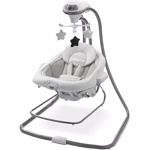 Graco DuetConnect LX Portable Baby Swing and Bouncer, Multi-Direction Baby Bouncer Seat, Multiple Swing Speeds, Redmond