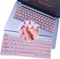 Keyboard Cover for Long Nails Compatible with MacBook Pro 13 inch M2 2023, 2022, 2021 2020 M1 A2338 A2289 A2251&Compatible with MacBook Pro 16 2020 2019 A2141 Touch ID, US ANSI (Pink & Heart) thumbnail 1