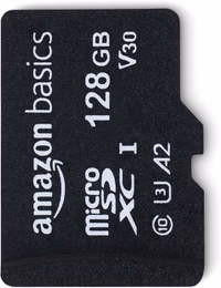 Amazon Basics microSDXC Memory Card with Full Size Adapter, A2, U3, Read Speed up to 100 MB/s, 128GB, Black thumbnail 2