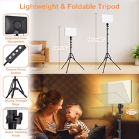 1-Pack LED Video Lighting Kit, Anautin 15W/1700Lux Photography Lighting with Tripod Stand, 2500-8500K Dimmable Streaming Light for Video Recording, Gaming, Podcast, Barber, Salon, TikTok, YouTube thumbnail 4