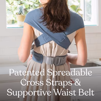 Ergobaby Embrace Baby Carrier Newborn to Toddler - Lightweight Ergonomic Baby Carriers - Cozy Essentials (7-25 Pounds), Ponte Knit, Oxford Blue thumbnail 4