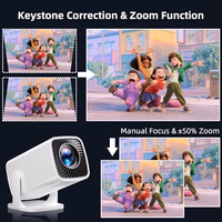 Mini Projector, Portable Projector 4K & Full HD 1080P Support, 270° Rotation Outdoor Projector, Movie Projector Compatible with Smartphone, TV Stick, Laptop, PS4, HDMI, USB thumbnail 2