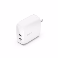 Belkin Dual USB C Charger Block 60W w/PPS Super Fast Charging - Samsung Galaxy S25, Apple iPhone 17, Air, Pro, Pro Max, iPad, MacBook Air, AirPods, Google Pixel 10, Nintendo Switch 2, etc - White thumbnail 1