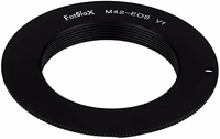 Fotodiox Lens Mount Adapter - Compatible with Black M42 (42mm x1 Thread Mount) Lens to Canon EOS (EF, EF-S) Mount D/SLR Cameras thumbnail 1