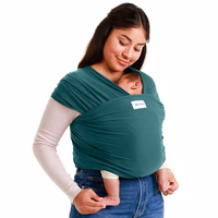 Sleepy Wrap Stretchy Ergonomic Baby Carrier Sling for Newborns to Toddlers - Hands-Free Lightweight Baby Wrap 7-35 lbs (Dark Green) thumbnail 1