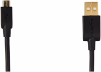Amazon Basics USB-A to Micro USB Charging Cable, 480Mbps Data Transfer Speed, Gold-Plated Plugs, Compatible with Android Phones and Tablets, 6 Foot, Black thumbnail 3