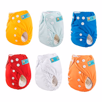 ALVABABY Newborn Cloth Diapers Pocket for Less Than 12pounds Cloth Diaper 6pcs with 12 Insert 6SVB03 thumbnail 2
