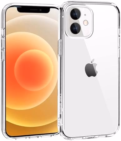 Amazon Basics Shockproof and Protective Case For iPhone 12 mini, Crystal Clear
