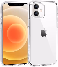 Amazon Basics Shockproof and Protective Case For iPhone 12 mini, Crystal Clear thumbnail 1