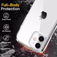 Amazon Basics Shockproof and Protective Case For iPhone 12 mini, Crystal Clear thumbnail 4