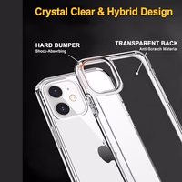Amazon Basics Shockproof and Protective Case For iPhone 12 mini, Crystal Clear thumbnail 3