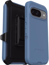 OtterBox Google Pixel 9 & 9 Pro Defender Series Case - Baby Blue Jeans (Blue), Rugged & Durable, with Port Protection, Includes Holster Clip Kickstand (Ships in Polybag) thumbnail 1